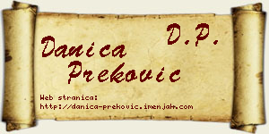 Danica Preković vizit kartica